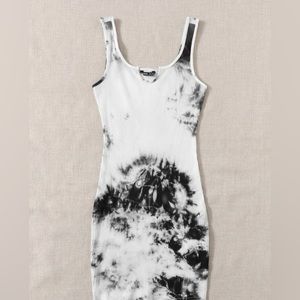 Notch Neck tie dye dress